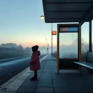 Każdego wieczoru widziałem na przystanku autobusowym samotną dziewczynkę z czerwoną torbą — pewnego ranka znalazłem jej torbę na progu moich drzwi