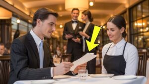„Tato, ta kelnerka wygląda zupełnie jak mama!” – wyszeptała dziewczynka, szeroko otwierając oczy ze zdziwienia i wskazując na drugą stronę restauracji.